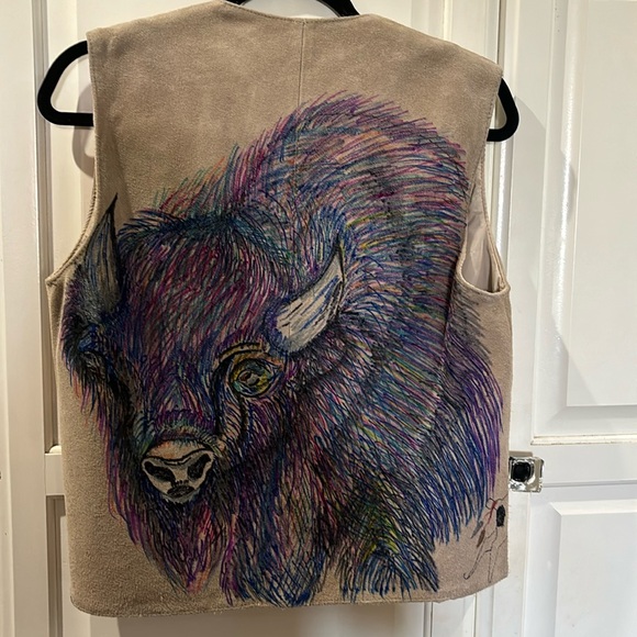 OOAK Custom suede vest M - Picture 1 of 7